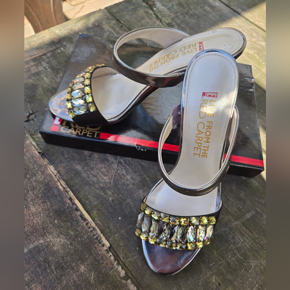 Gunmetal glam heels